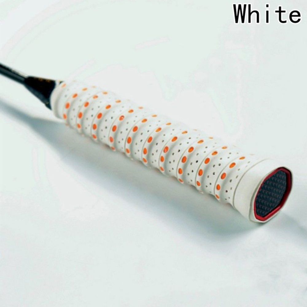 Bande antidérapante absorbant la sueur, 1 pièce, bande de poignée pour raquette, Tennis, Badminton, courge, bandeau antidérapant pour cheveux: white