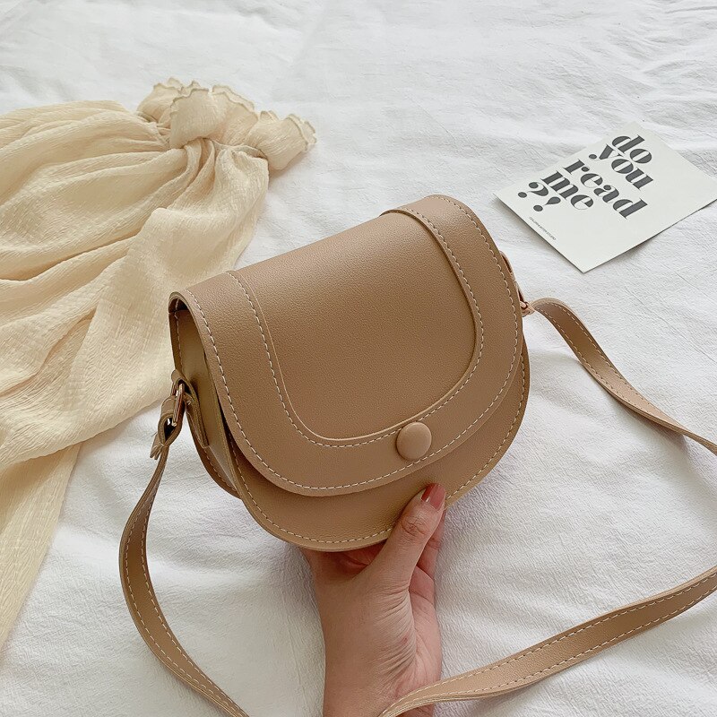 Women Vintage Small Square Bag Ladies Handbag Retro Shoulder Bags PU Leather Messenger bag Mobile Phone Packet Purse: Khaki