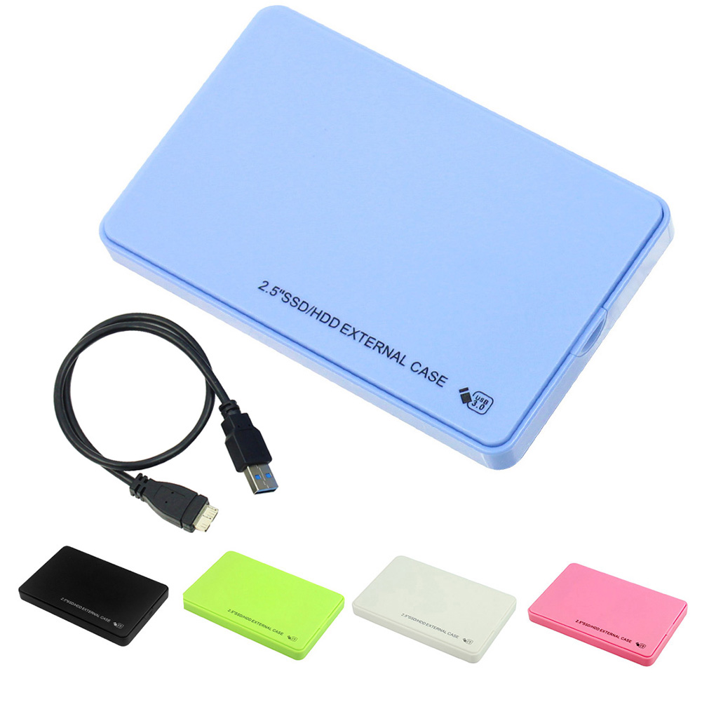 2.5 Hdd Case Usb 3.0 Naar Sata Ssd Externe Case 5Gbps Mobiele Harde Schijf Box Voor Laptop Blauw wit Roze Hdd Docking Station