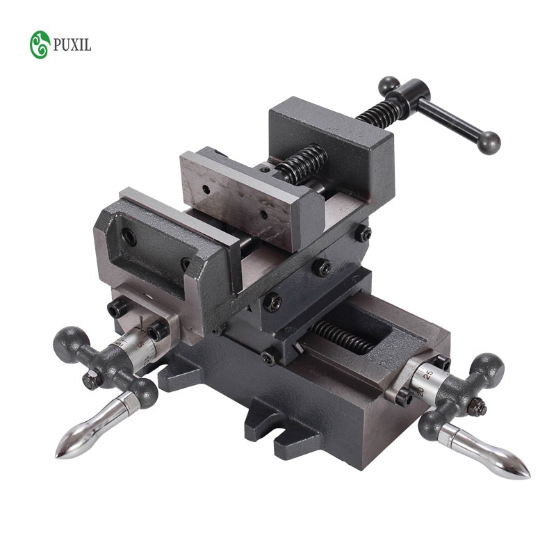3-inch Precision Cross Vise Heavy Duty Vise Two-way Mobile Vise Work Bench Drilling and Milling Machine Special Cross Pliers