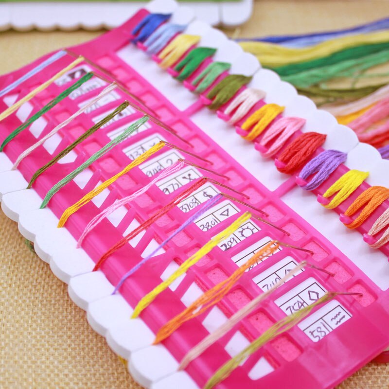 Cross Stitch Line Embroidery Floss Organizer Tool Dedicated 30 Needles Pins Wire Holder Tools DFDS889