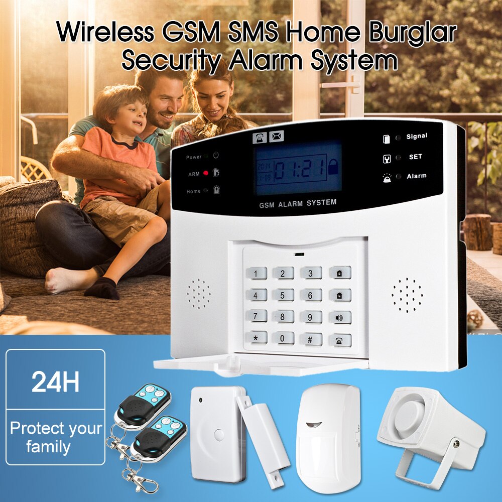Langaton gsm sms kodin murtovarkaus hälytysjärjestelmä ilmaisin anturisarja puhelin sovellus kaukosäädin 433 mhz 1527