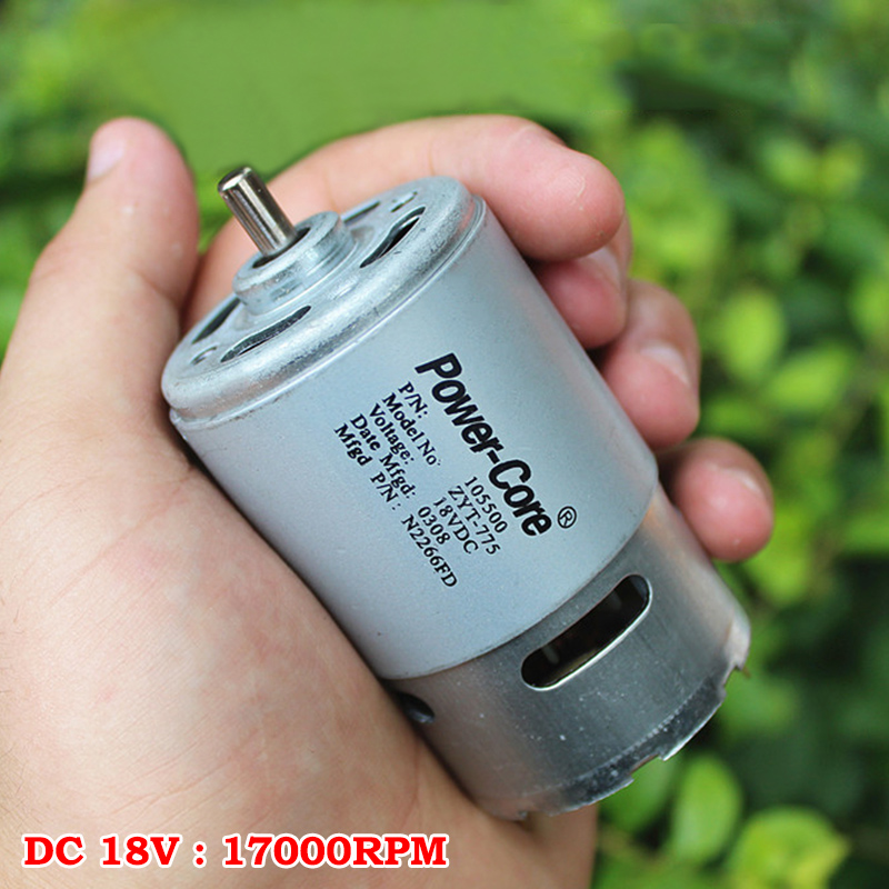 Rs -775 dc 12v-24v 18v 17000 rpm nopea teho suuri vääntömomentti kaksoiskuulalaakeroitu porakone & ruuvimeisseli/puutarhasähkötyökalut moottori