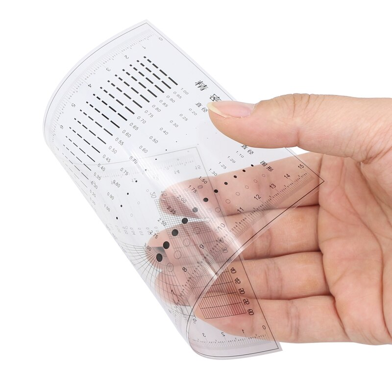 Transparent Point Gauge Dots Cross Line Compass Calibration Ruler Microscope Micrometer Appearance Inspection Gauge Scratch