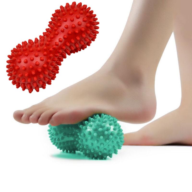 1Pcs Durable PVC Spiky Massage Ball Trigger Point Sport Fitness Hand Foot Pain Relief Plantar Fasciitis Reliever Fitness tools
