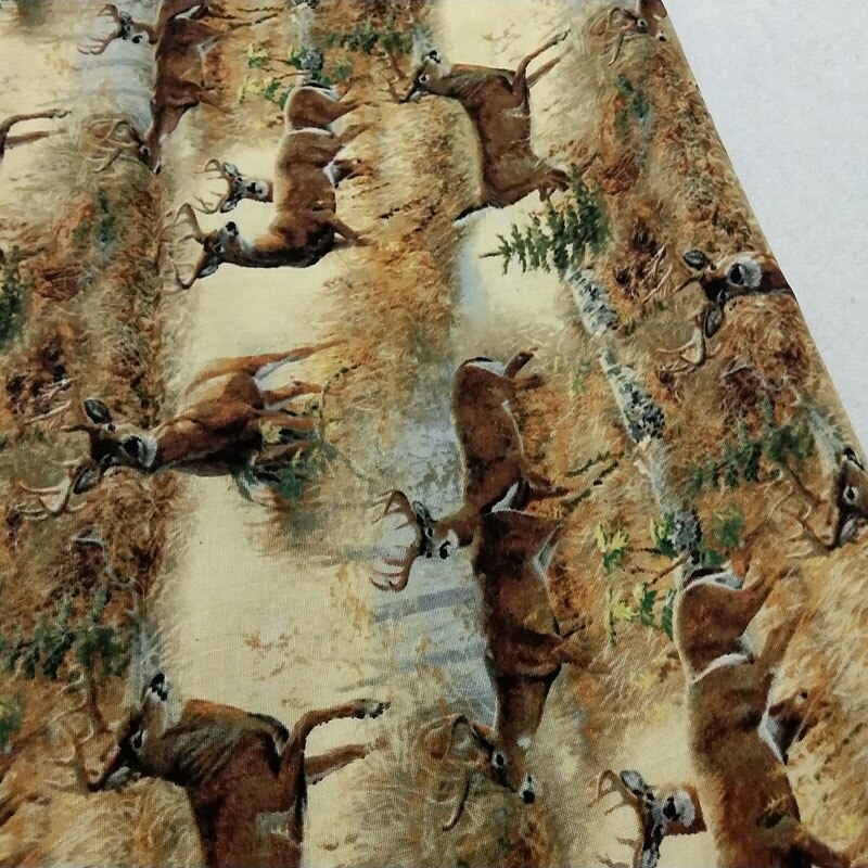 100% Plain Cotton Vivid Brown Elk Deer Fabric Patchwork Dress Cloth Ornament Home Dcecor
