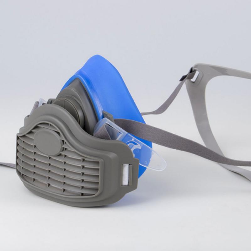 Máscara de Gas de media cara respiratoria a prueba de polvo filtros de alta eficiencia protección de grado Industrial Anti PM2.5 almohadilla de máscara respiradora: mask