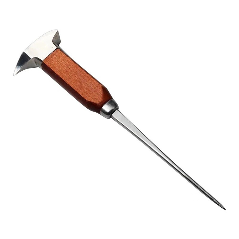 Refined Steel Ice Pick Punch Crusher Icing Breaker Wooden Handle Ice Pick Durable Ice Barware Bartender Tools Bar Accessories