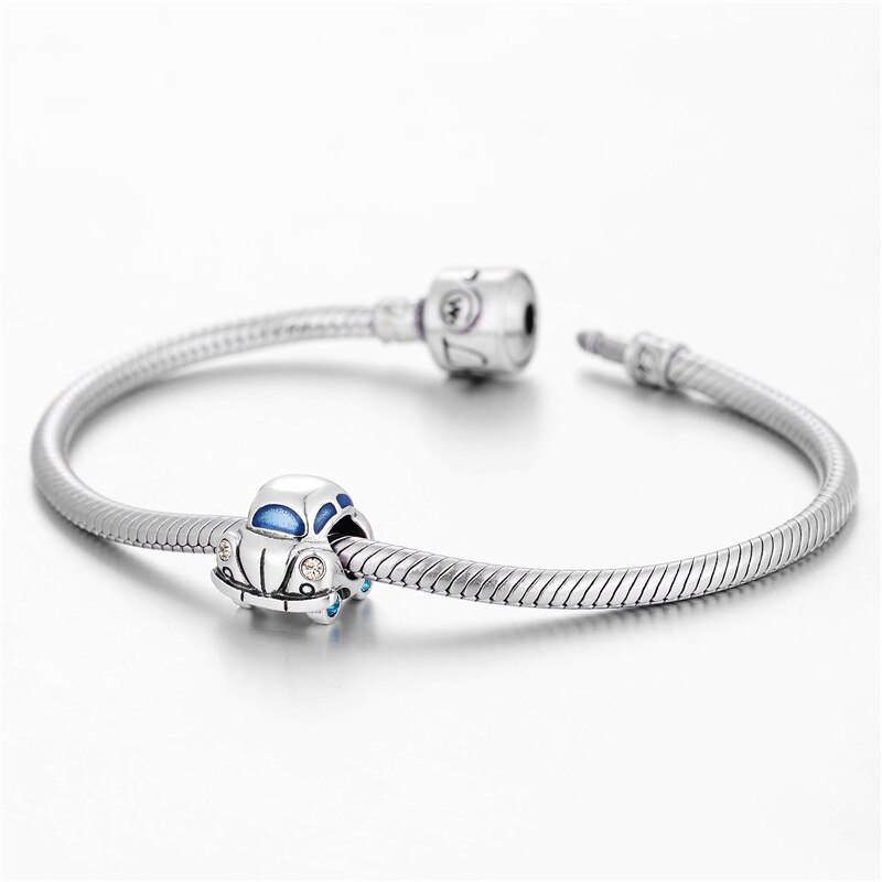 Abalorios de coche de escarabajo de plata 925, compatibles con la europea, dijes, Pulsera Original, joyería clásica