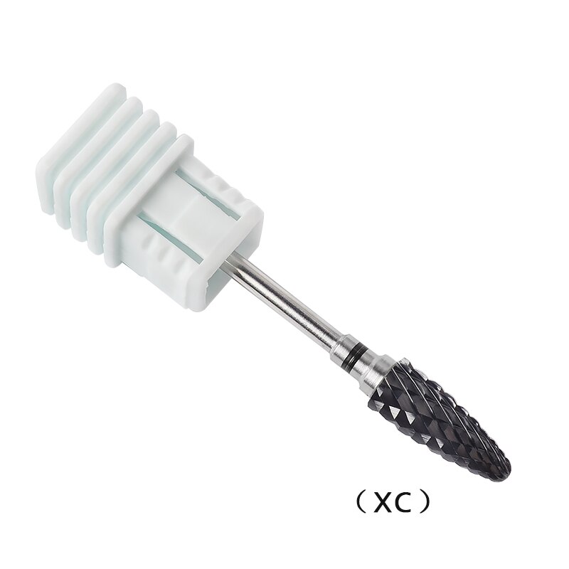 1 stk sort keramik 3/32 " nail art bor 5 typer fræsning manicure skærefil elektrisk apparat maskine tilbehør rengøringsværktøj