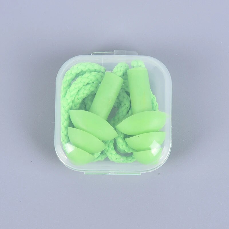 1 Pc Silicone Ear Plugs Sleep Earplugs Noise Reduction Swimming Earplugs With Rope For Men Women Diving Underwater Ear Plugs: Blue