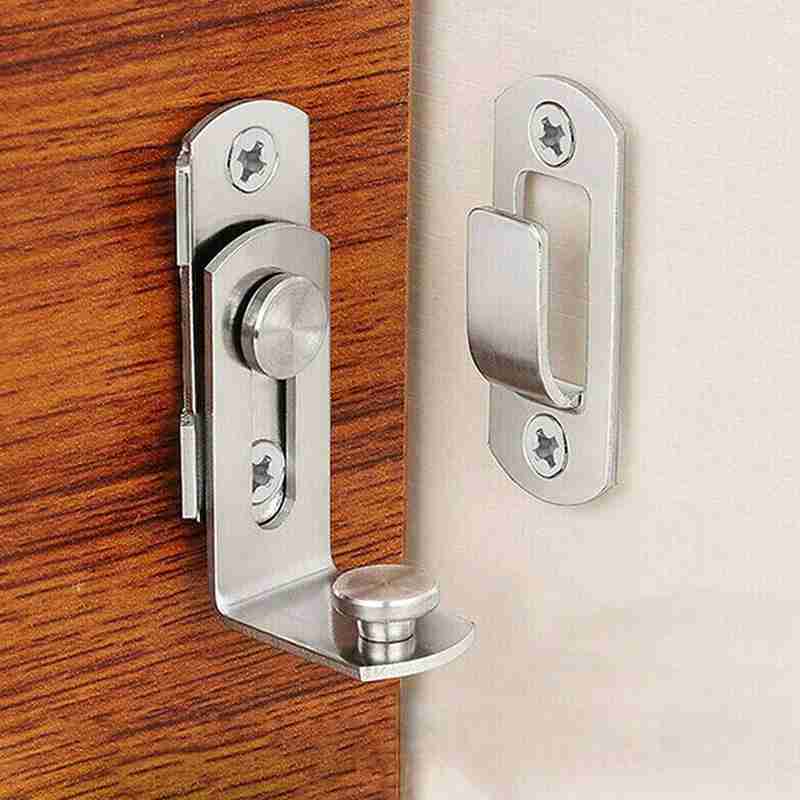 1pc Sliding Door Lock,Steel Gate Latches Flip Latch Bolt Hasp Lock,Heavy Safety Door Duty Buckle Latch Door Safety C0N3