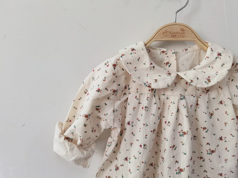 Bebé niña de manga larga Flores rotas T camisa niños prendas de cuello redondo de algodón camiseta camisetas para niños pequeños de otoño chicas T camisas