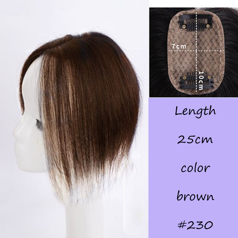 Synthetic Straight Hair Extensions for Women Natural Color Top Closures Clip In Hair Extension Hairpieces MUMUPI: 7x1025cm230