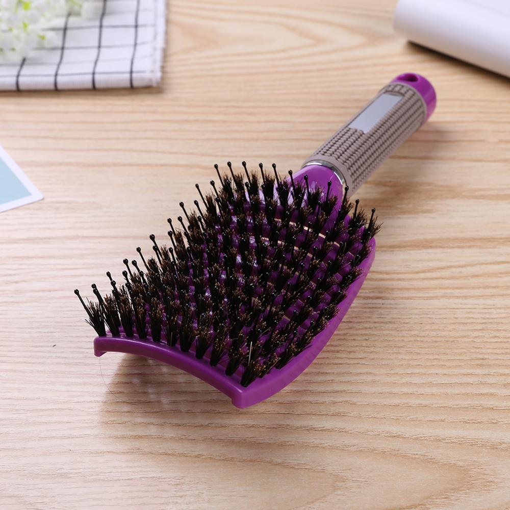 Hiusten päänahan hierontakampa hiusharja naisille märkä kihara selvittävä hiusharja salonkikampauksen muotoilutyökalu haarkam peigne