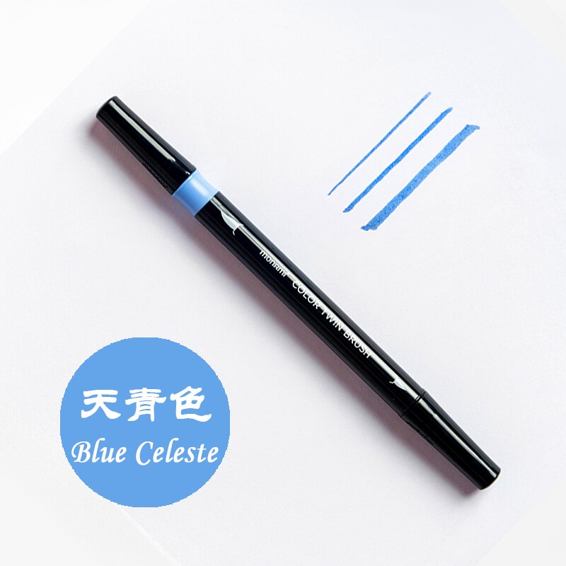 1Pc Monami Aquarelpenseel Pen Aquarel Medium Fijne Twin Brush Marker Voor Tekening Kalligrafie Schilderen School Art: 10