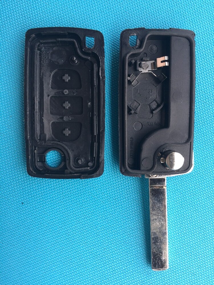 1pcs of Replacement Key blank For Peugeot Expert Partner 3 Van Centre Button Remote Flip Key Fob Case shell blade no logo