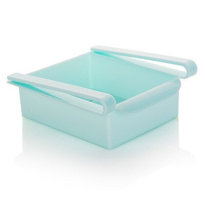 Keuken Koelkast Organizer Multi Functionele Opbergdoos Voedsel Container Spacer Layer Opslag Uittrekbare Lade Mand: blue