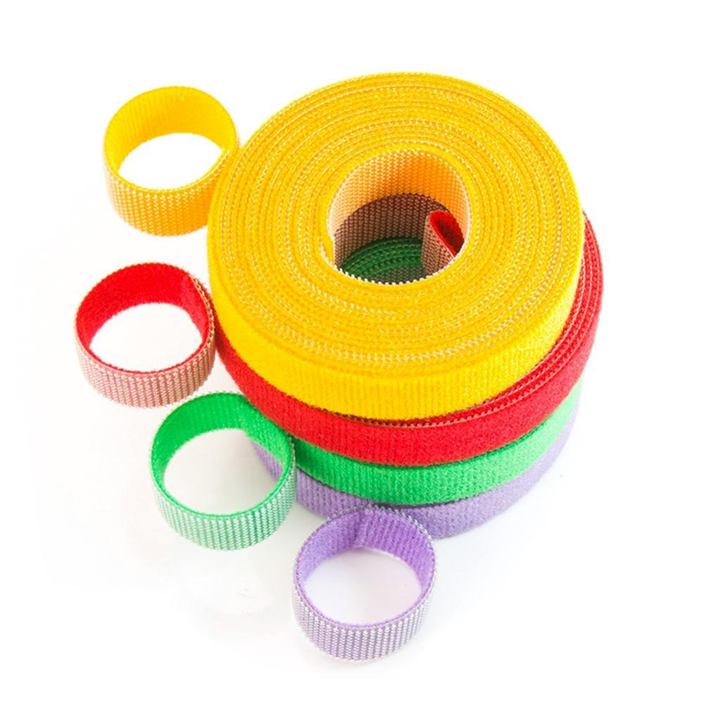 Farverig nylon plante bandage velcro binde have plante form tape nylon plante bandage ultra tynd velcro binde havetilbehør
