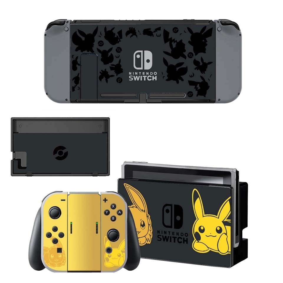 Nintend Switch Console + Vreugde-Con Controller Vinyl Skin Sticker Set voor Pokemom Beschermende Skins voor NS Schakelaar