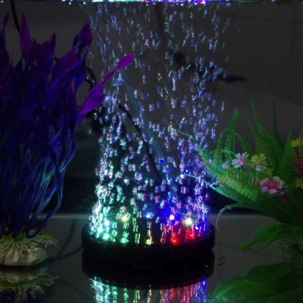Aquarium Led Verlichting Ronde Vorm Vissenkom Kleurrijke 110-240V Waterdichte Led Air Bubble Light Aquarium Decoratie 50/60Hz