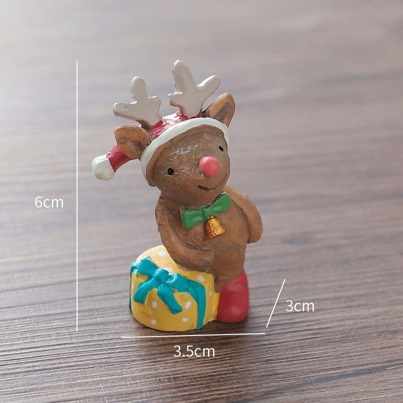 Joulupukki joulukoristeet minipatsas malli askartelu bonsai-sisustus miniatyyri kodin keiju puutarhakoriste tee itse asusteet: Peura