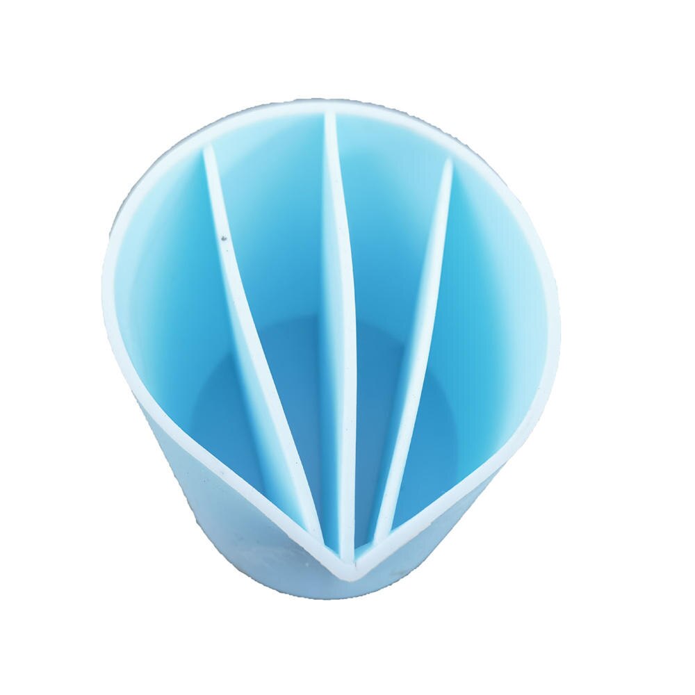 Clear Silicone Epoxy Resin Mixing Cups Distribution Measuring Cup DIY Epoxy Resin Tools For Jewelry Making Handmade Hobby Craft: 4 Holes-blue