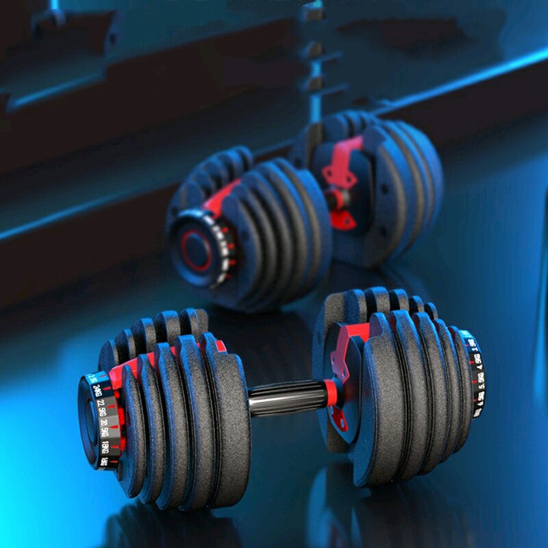 For The UK Dumbbell Set Fitness Equipment Gym Combination Exercise 40KG 90LBS Weight Adjustable 2 Pieces Dumbbells And 1 Stand