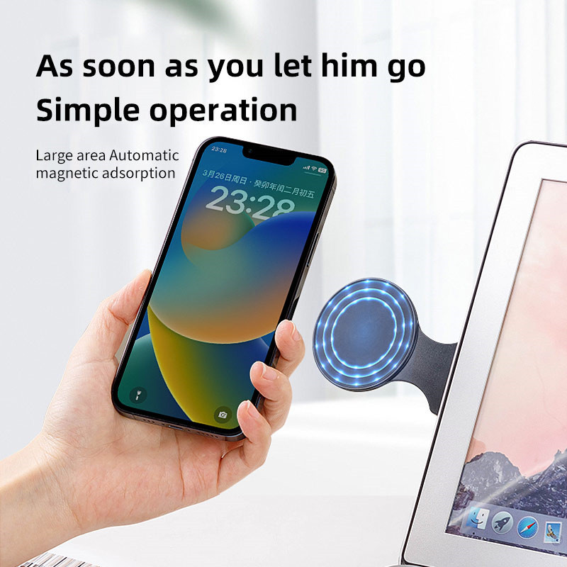 UKGO magnetyczny ekran laptopa uchwyt na telefon do Magsafe dla iPhone15 14 regulowany składany wspornik mocowanie boczne stojaka