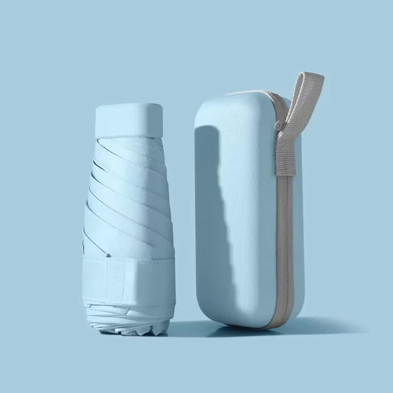 Mini Sun Umbrella, Protective and UV Resistant, Rain Or Shine: Blue