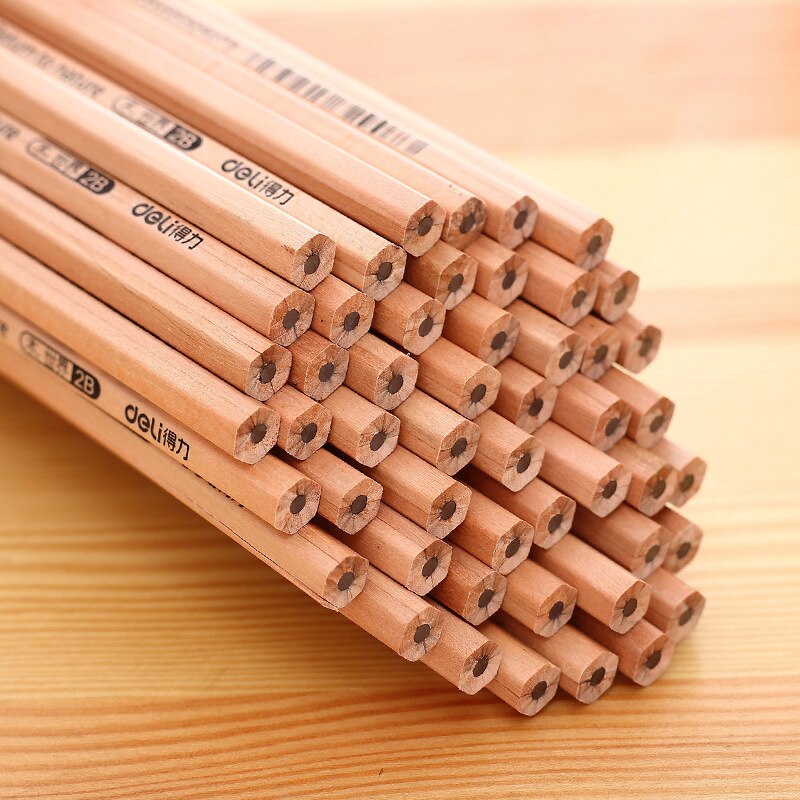 Lápiz de madera HB/2H/2B para estudiantes, suministros de estudio para dibujar bocetos, 50 unids/set por juego