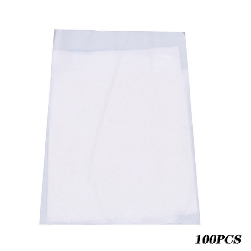 Engangs hvid tyk plast forklæde 100 stk gennemsigtig farve udendørs indendørs kokke forklæde en gang brug hænge i halsen: -en