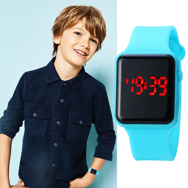 Børneur børn silikone ur elektronisk digitalt armbånd ur sport armbåndsure til drenge og piger reloj montre enfant