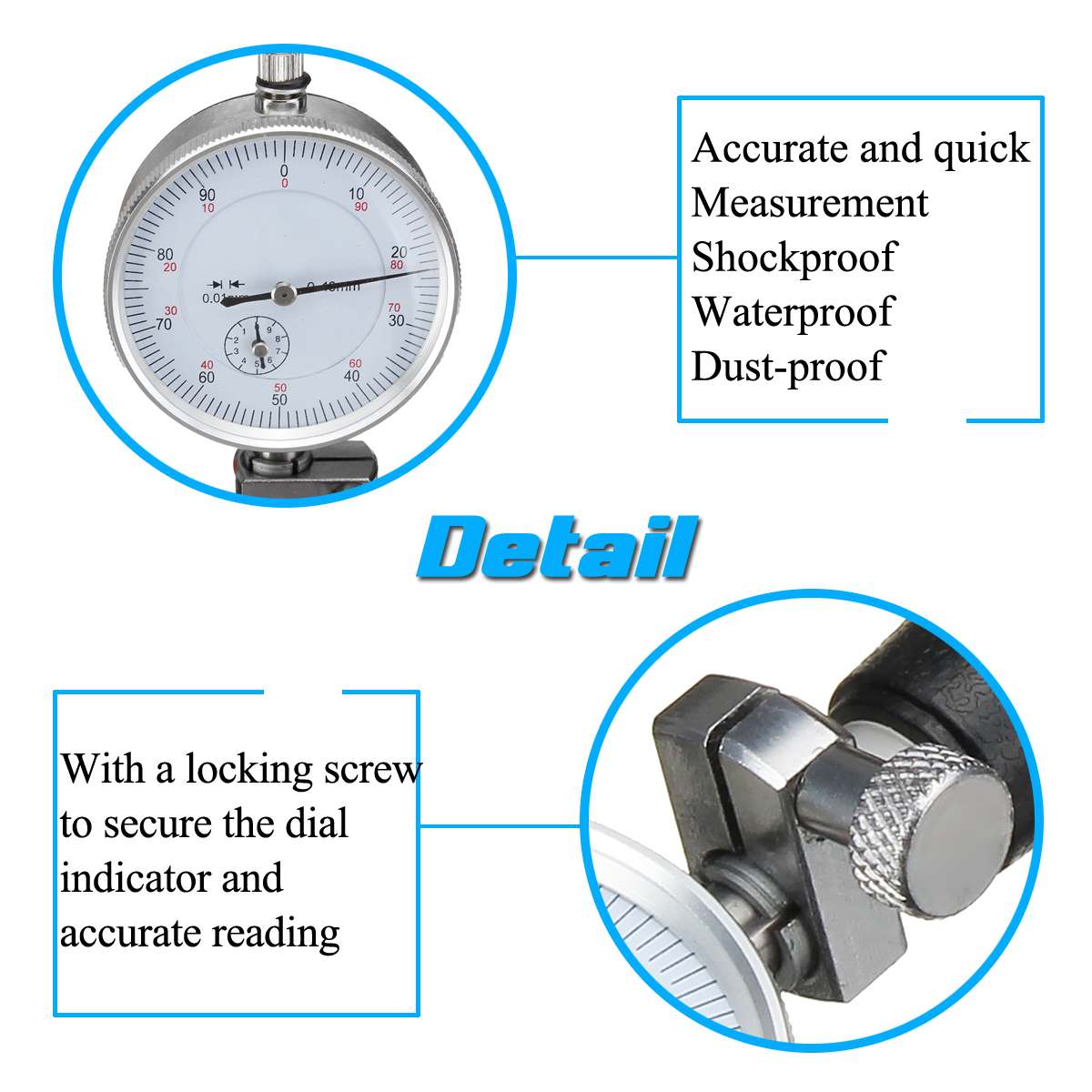 50-160mm/0.01mm Metric Dial Bore Gauge Cylinder Internal Indicator Diameter Indicators Engine Cylinder Measuring Test Kit Tool