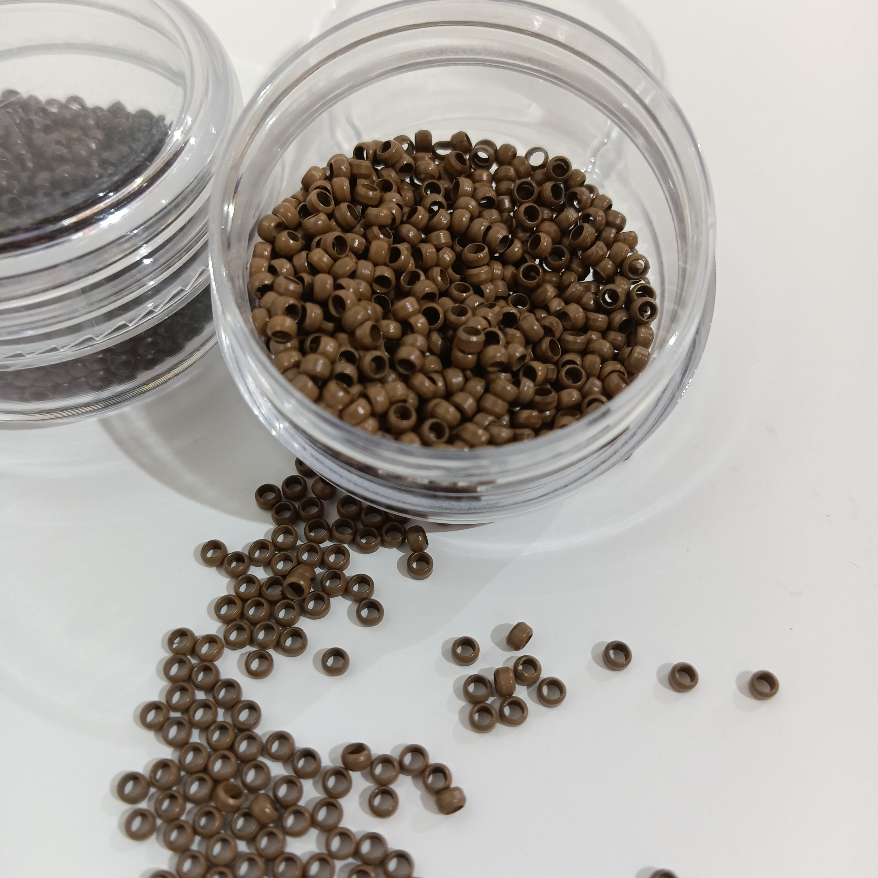 Perles pour extensions capillaires, en cuivre, nano anneaux, 1000 pièces, 2.5mm