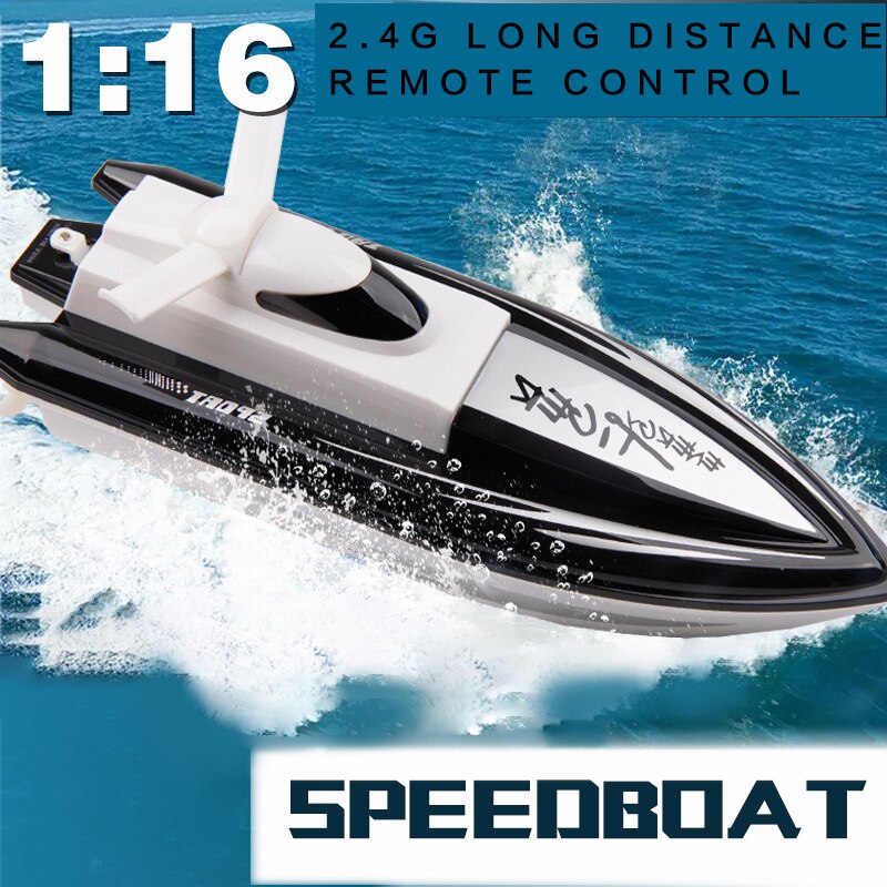 High-speed remote control ship 2.4g 4 channel simulation model ship red, blue, black 4.8v 500MAH 1:16 40km / h RCBOY TOYS toys