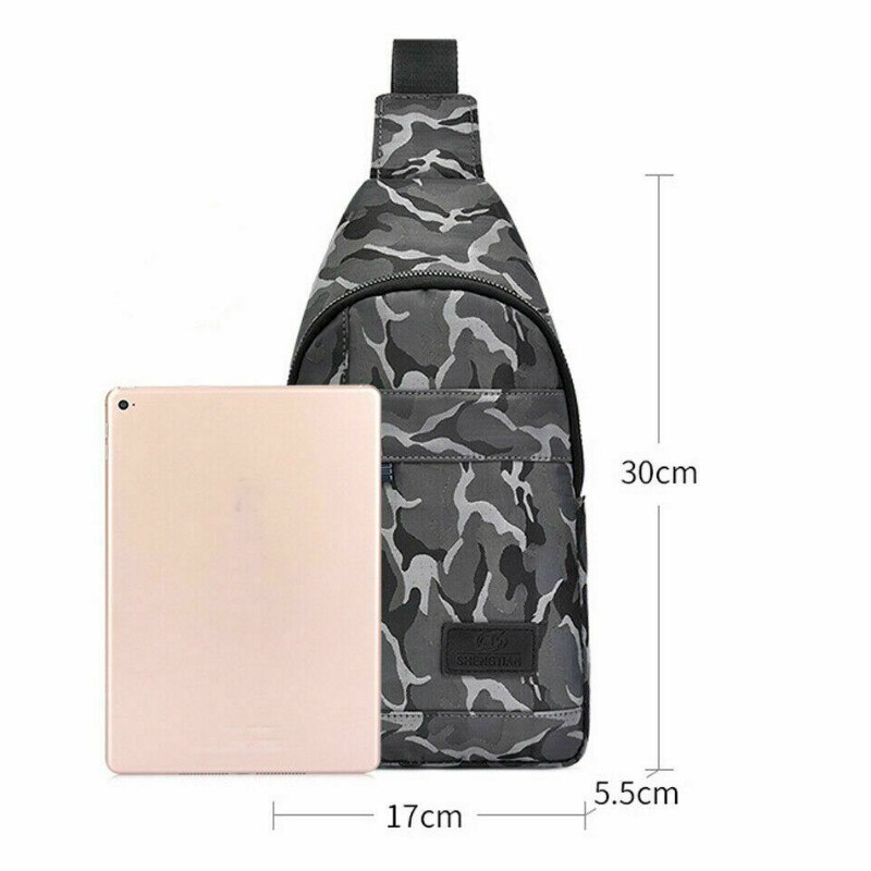 Heren dames outdoor canvas crossbody borsttas reis sport schoudertas