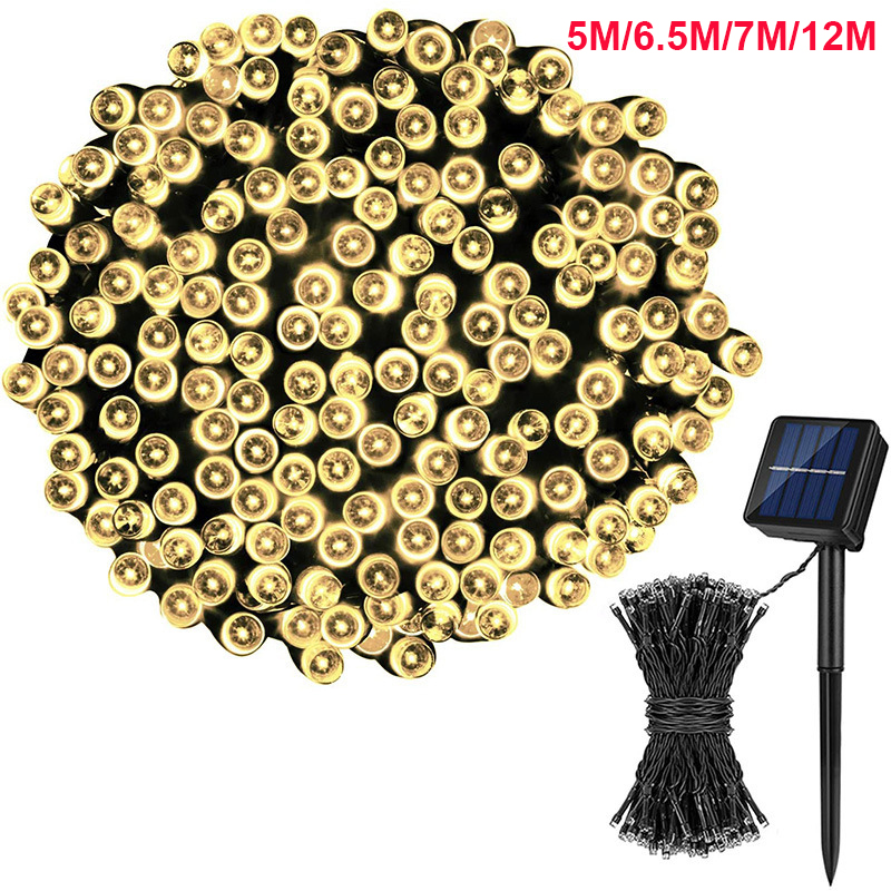 LED solar full sky star light string 8 function outdoor waterproof camping courtyard light decoration light