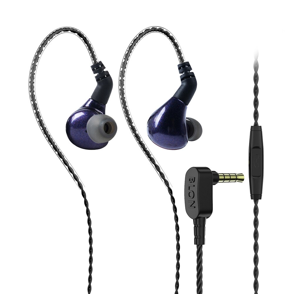 BLON BL-03 BL-05 BL05 10mm Carbon Diaphragm Dynamic Driver In Ear Earphone HIFI DJ Sport Earbuds bl03 BL-Max Heart mirror zex: bl-03purple with mic
