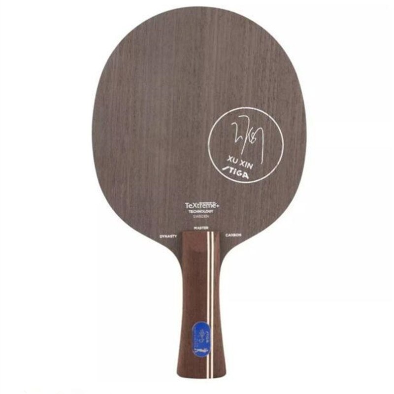 Raqueta de tenis de mesa STIGA Xuxin Dynasty, ensamblada con granos de doble cara en Goma, murciélago de Ping Pong Hanlde acampanado: Blade
