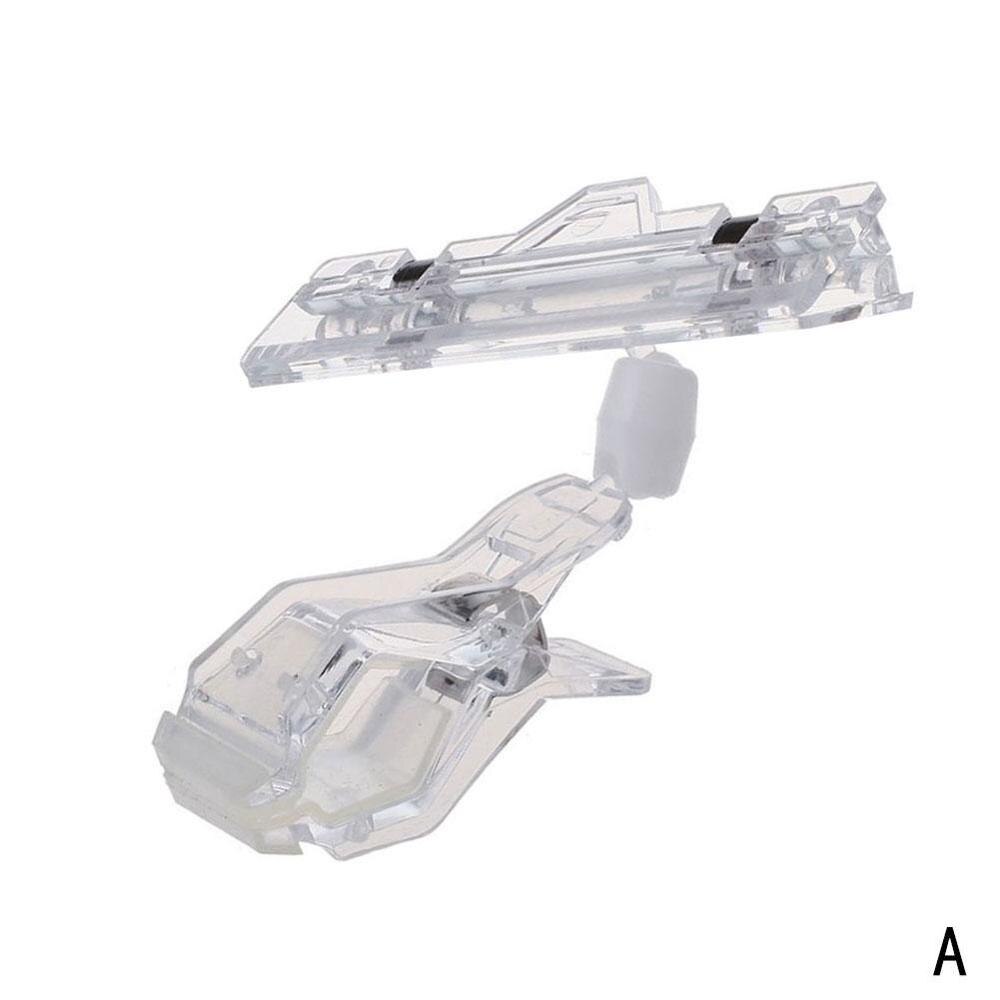1pc genomskinliga plastkort display stativ dubbla clips justerbar skylt kort display hållare företag reklam mapp 3.3 " 4.95 ": A