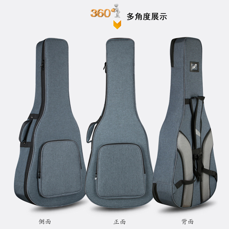 Universal 40/41 inch Guitar Case Acoustic Guitar Thickening Double Straps Padded Guitar Soft Bag Waterproof Backpack for Men