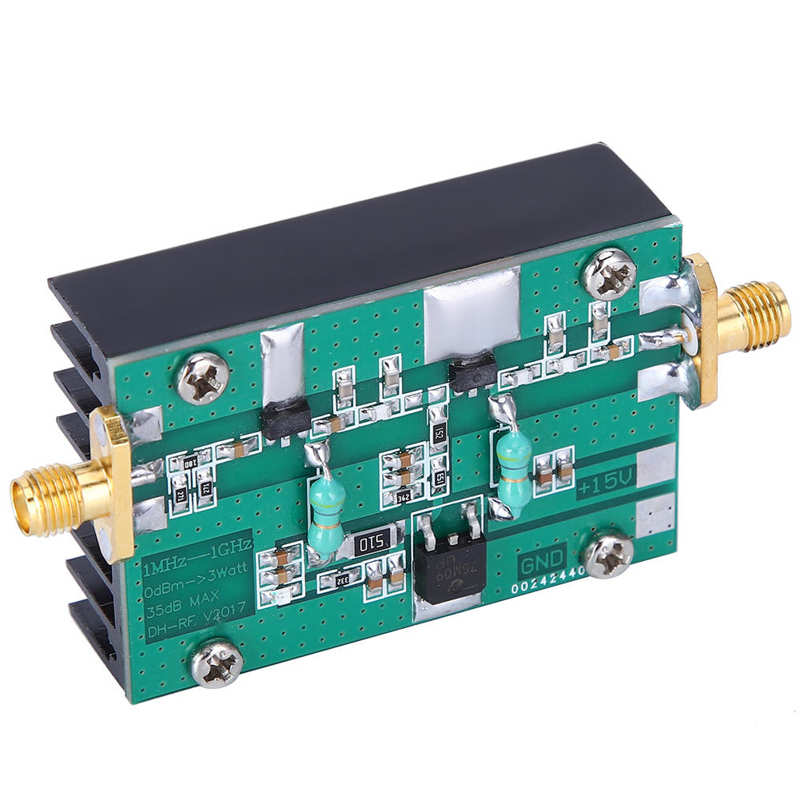 RF Amplifier Signal Module Electrical Accessory for HF FM VHF UHF 3W 1MHz-1000MHz Wide Bandwidth Power Meter