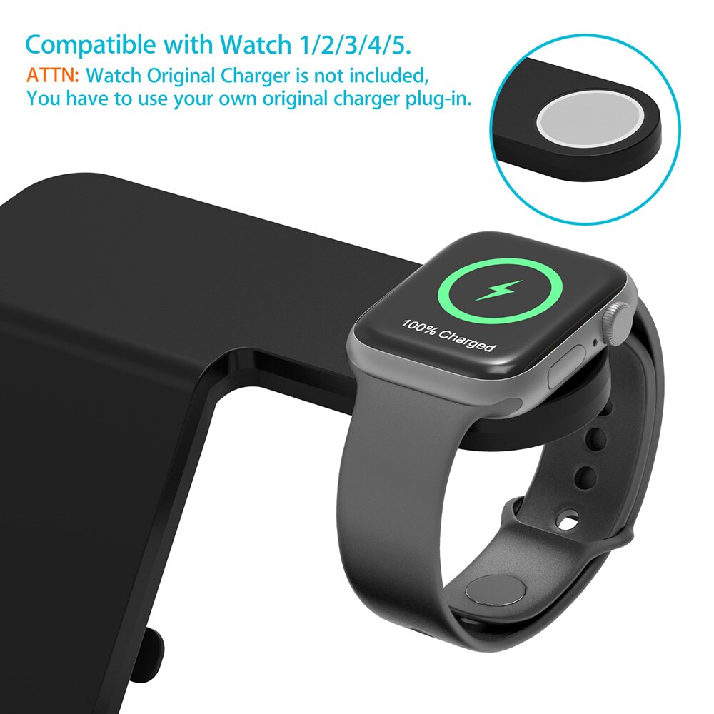 5 in 1 kabellos Ladegerät Bahnhof Für Samsung Galaxis Uhr Getriebe S3 Qi Schnelle Ladung Dock für Apfel iWatch AirPods 2 Profi iPhone 11