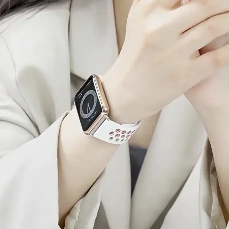 Sportband voor Huawei Watch FIT 3-band Siliconen waterdichte smartwatch ademende riem voor Huawei Watch fit 2 correas Horlogebanden