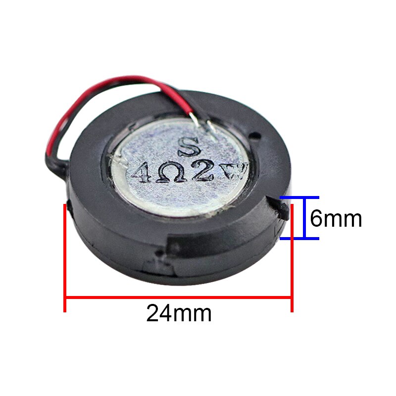 Ghxamp 24 Mm 1 Inch Woofer Luidspreker 4ohm 2W Mini Speaker Diy Voor Navigator Voice Digitale Luidsprekers 2 stuks