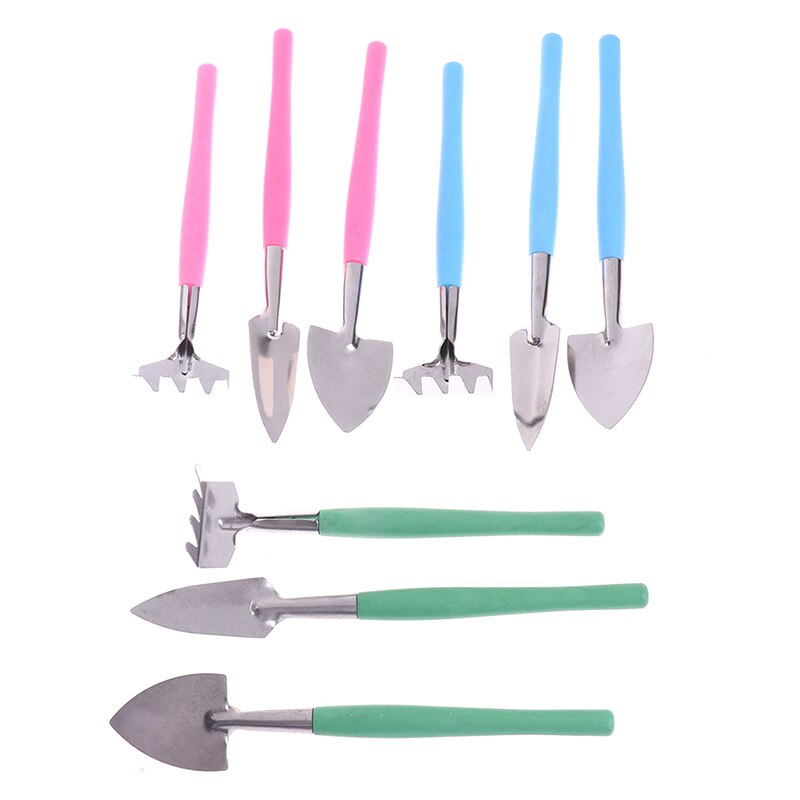 3pcs/lot Home Gardening Tool Set Balcony Home-grown Mini Digging Suits Shovel Rake Garden Tools Combination Pink Blue