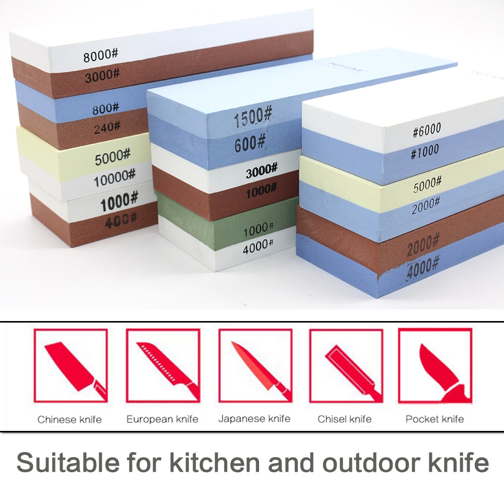 Knife Sharpener Sharpening Stones Whetstone Grinding Stone System 2-IN-1 Water Stone Honing Kitchen Tool