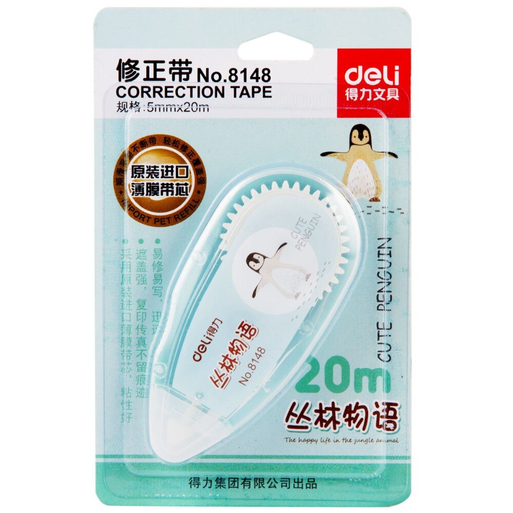 Deli Lapiz correcteur 20m distributeur ruban Kawaii ruban stylos école fournitures de bureau coréen papeterie nouveauté pour étudiant