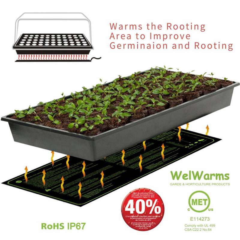 Seedling Heating Mat Waterproof Plant Seed Germination Propagation Clone Starter Heated Pad Household Garden Supplies